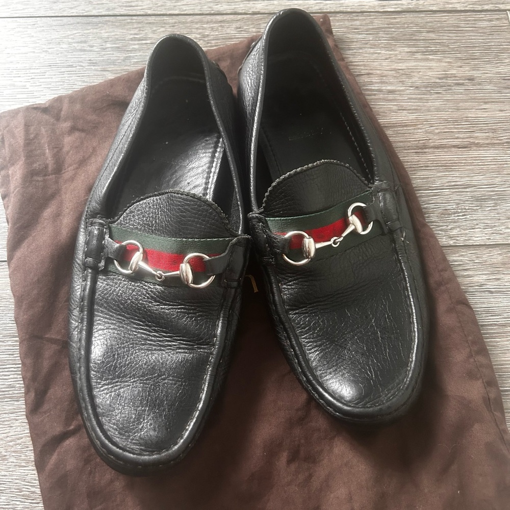 Men's Black Leather Loafers